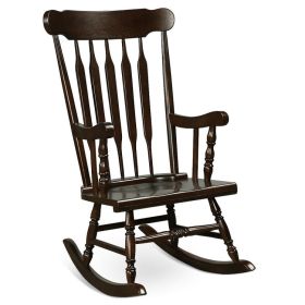 Rocking Chair with Solid Wooden Frame for Garden and Patio